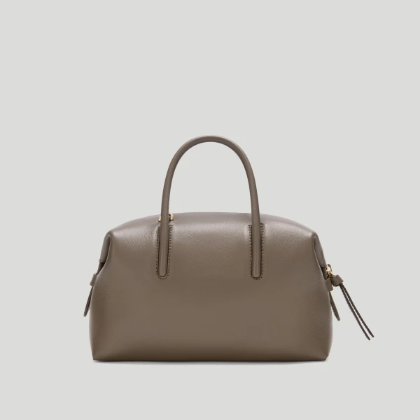 DeMellier The Small Stockholm in Dark Taupe Fine Grain Top-Handle Bag, view 5 | Totes & Top-Handle Bags | Luxury Shoes 