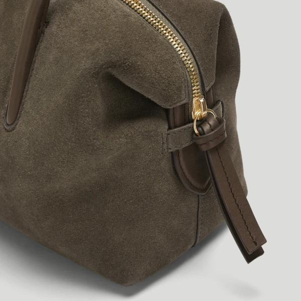 DeMellier The Small Stockholm in Hazel Suede Top-Handle Bag, view 2 | Totes & Top-Handle Bags | Luxury Shoes 