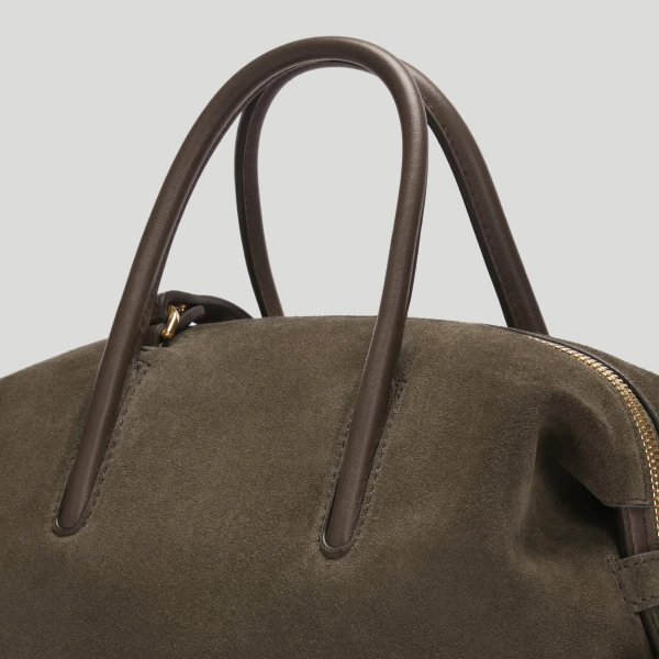 DeMellier The Small Stockholm in Hazel Suede Top-Handle Bag, view 4 | Totes & Top-Handle Bags | Luxury Shoes 