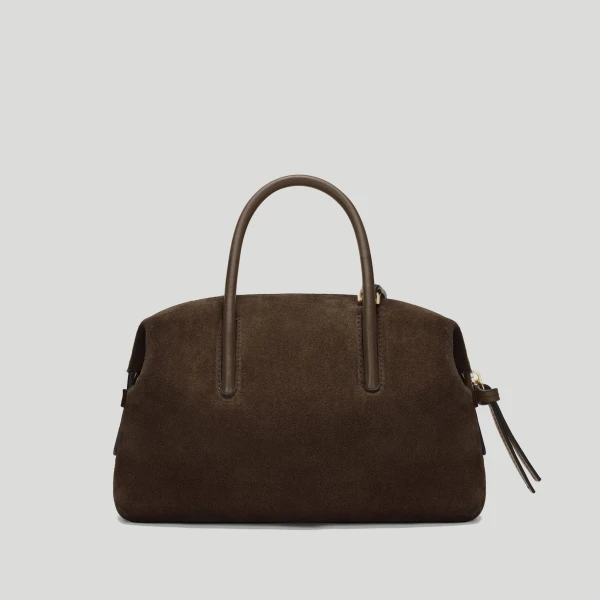 DeMellier The Small Stockholm in Mocha Suede Top-Handle Bag, view 5 | Totes & Top-Handle Bags | Luxury Shoes 