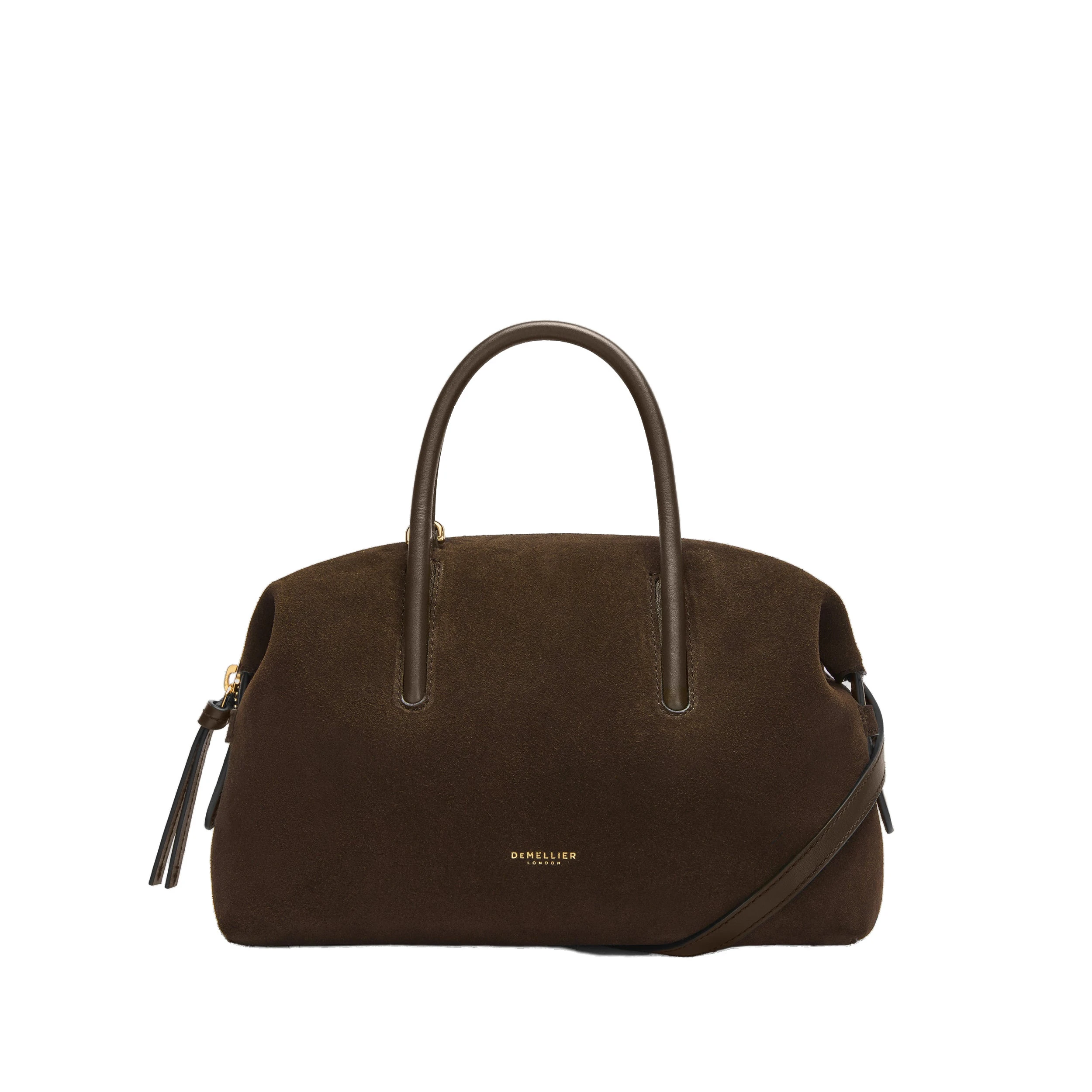 DeMellier The Small Stockholm in Mocha Suede Top-Handle Bag DeMellier The Small Stockholm in Mocha Suede Top-Handle Bag | Totes & Top-Handle Bags | Luxury Shoes