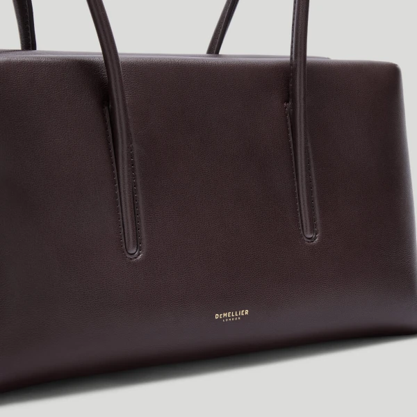DeMellier The Stockholm Shoulder in Bordeaux Fine Grain Shoulder Bag, view 3 | Shoulder & Crossbody Bags | Luxury Shoes 