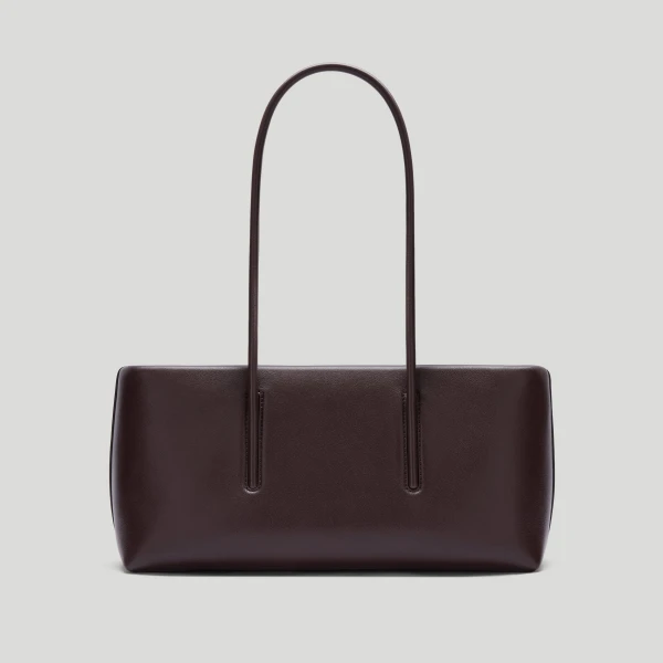 DeMellier The Stockholm Shoulder in Bordeaux Fine Grain Shoulder Bag, view 6 | Shoulder & Crossbody Bags | Luxury Shoes 