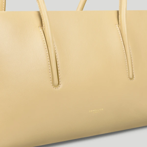 DeMellier The Stockholm Shoulder in Dune Fine Grain Shoulder Bag, view 3 | Shoulder & Crossbody Bags | Luxury Shoes 