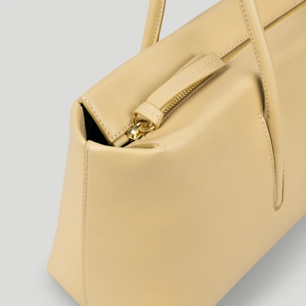 DeMellier The Stockholm Shoulder in Dune Fine Grain Shoulder Bag, view 5 | Shoulder & Crossbody Bags | Luxury Shoes 