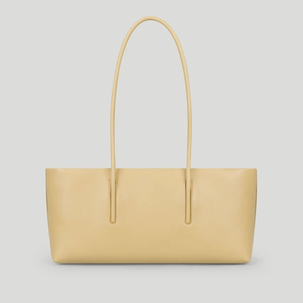 DeMellier The Stockholm Shoulder in Dune Fine Grain Shoulder Bag, view 6 | Shoulder & Crossbody Bags | Luxury Shoes 