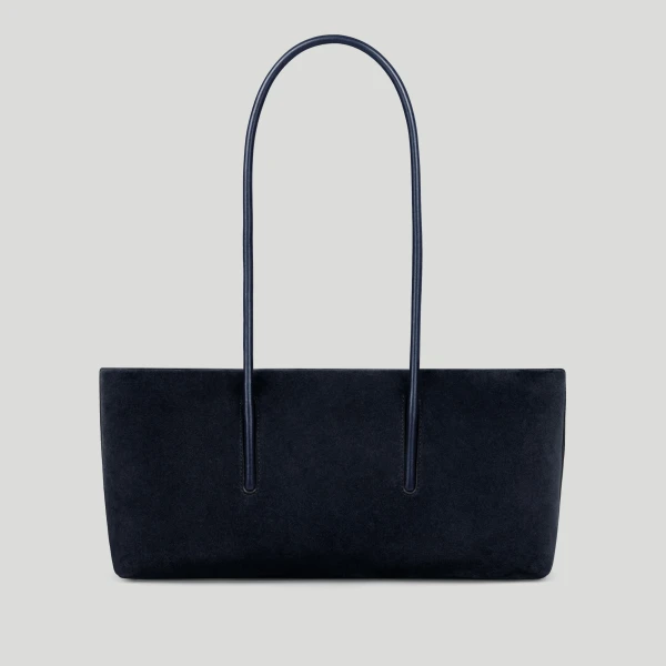 DeMellier The Stockholm Shoulder in Midnight Blue Suede Shoulder Bag, view 5 | Shoulder & Crossbody Bags | Luxury Shoes 