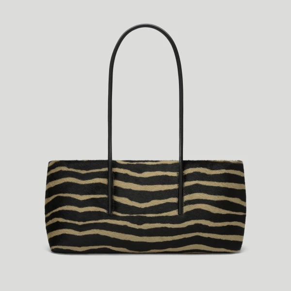 DeMellier The Stockholm Shoulder in Zebra-Effect Hair Calf Shoulder Bag, view 6 | Shoulder & Crossbody Bags | Luxury Shoes 