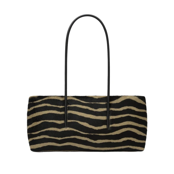 DeMellier The Stockholm Shoulder in Zebra-Effect Hair Calf Shoulder Bag | Shoulder & Crossbody Bags | Luxury Shoes 