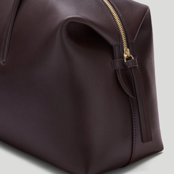 DeMellier The Stockholm in Bordeaux Fine Grain Tote Bag, view 3 | Totes & Top-Handle Bags | Luxury Shoes 