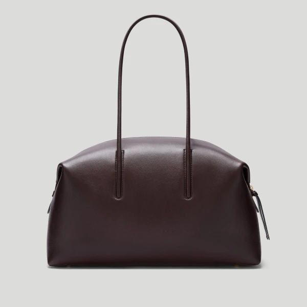 DeMellier The Stockholm in Bordeaux Fine Grain Tote Bag, view 6 | Totes & Top-Handle Bags | Luxury Shoes 