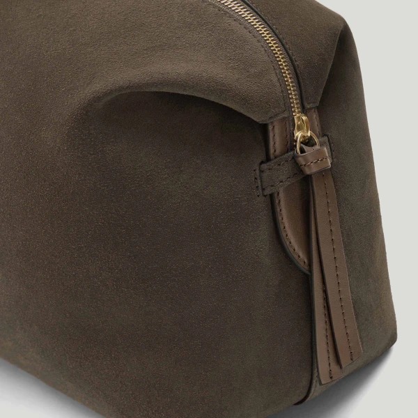 DeMellier The Stockholm in Hazel Suede & Hazel Smooth Tote Bag, view 3 | Totes & Top-Handle Bags | Luxury Shoes 