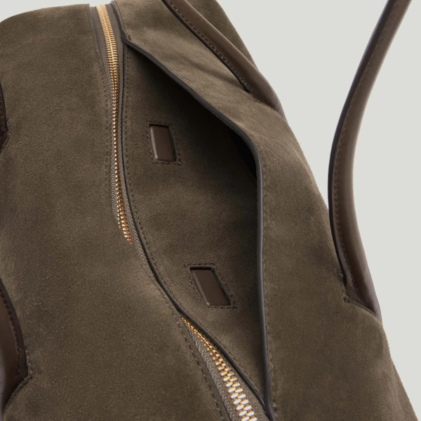DeMellier The Stockholm in Hazel Suede & Hazel Smooth Tote Bag, view 5 | Totes & Top-Handle Bags | Luxury Shoes 