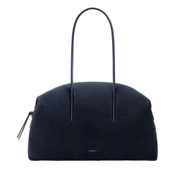 DeMellier The Stockholm in Midnight Blue Suede Tote Bag | Totes & Top-Handle Bags | Luxury Shoes 