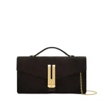 DeMellier The Vancouver Clutch in Dark Chocolate Suede Clutch Bag | Clutch Bags | Luxury Shoes 