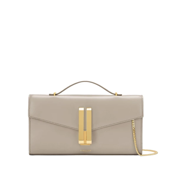The Vancouver Clutch in Taupe Smooth Clutch Bag