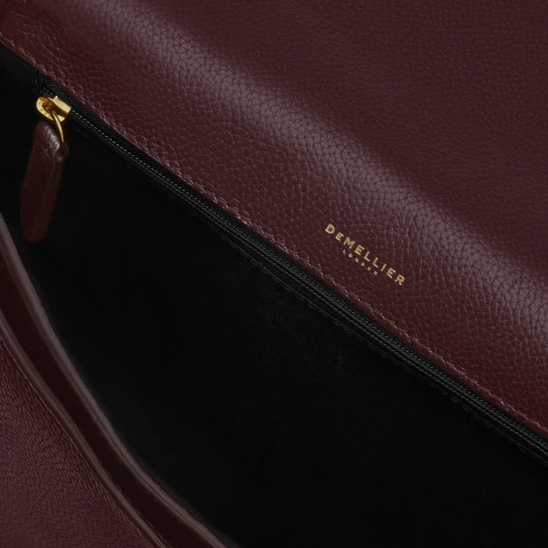 DeMellier The Vancouver in Burgundy Small Grain Crossbody Bag, view 5 | Shoulder & Crossbody Bags | Luxury Shoes 