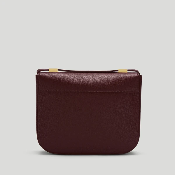 DeMellier The Vancouver in Burgundy Small Grain Crossbody Bag, view 6 | Shoulder & Crossbody Bags | Luxury Shoes 