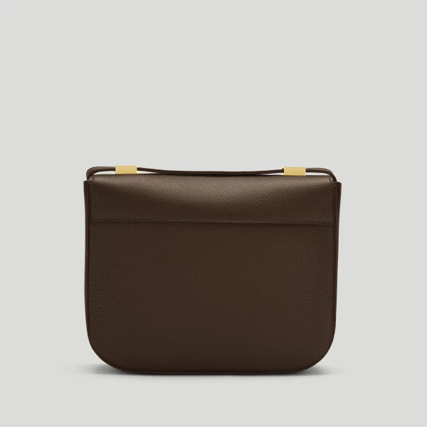 DeMellier The Vancouver in Mocha Small Grain Crossbody Bag, view 5 | Shoulder & Crossbody Bags | Luxury Shoes 