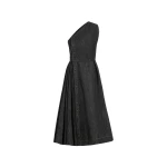 Dice Kayek Asymmetrical Structured Denim Midi Dress in Black | Midi Dresses | Luxury Shoes 