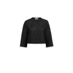 Dice Kayek Beaded Fringe Jacket in Black | Jackets | Luxury Shoes 