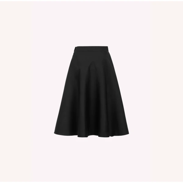 Dice Kayek Belted Sculptural Midi Skirt in Black | Midi Skirts | Luxury Shoes 