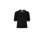 Dice Kayek Black Embellished Knit Top | Sweaters | Luxury Shoes 