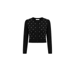 Dice Kayek Black Embellished Wool Cardigan | Cardigan | Luxury Shoes 