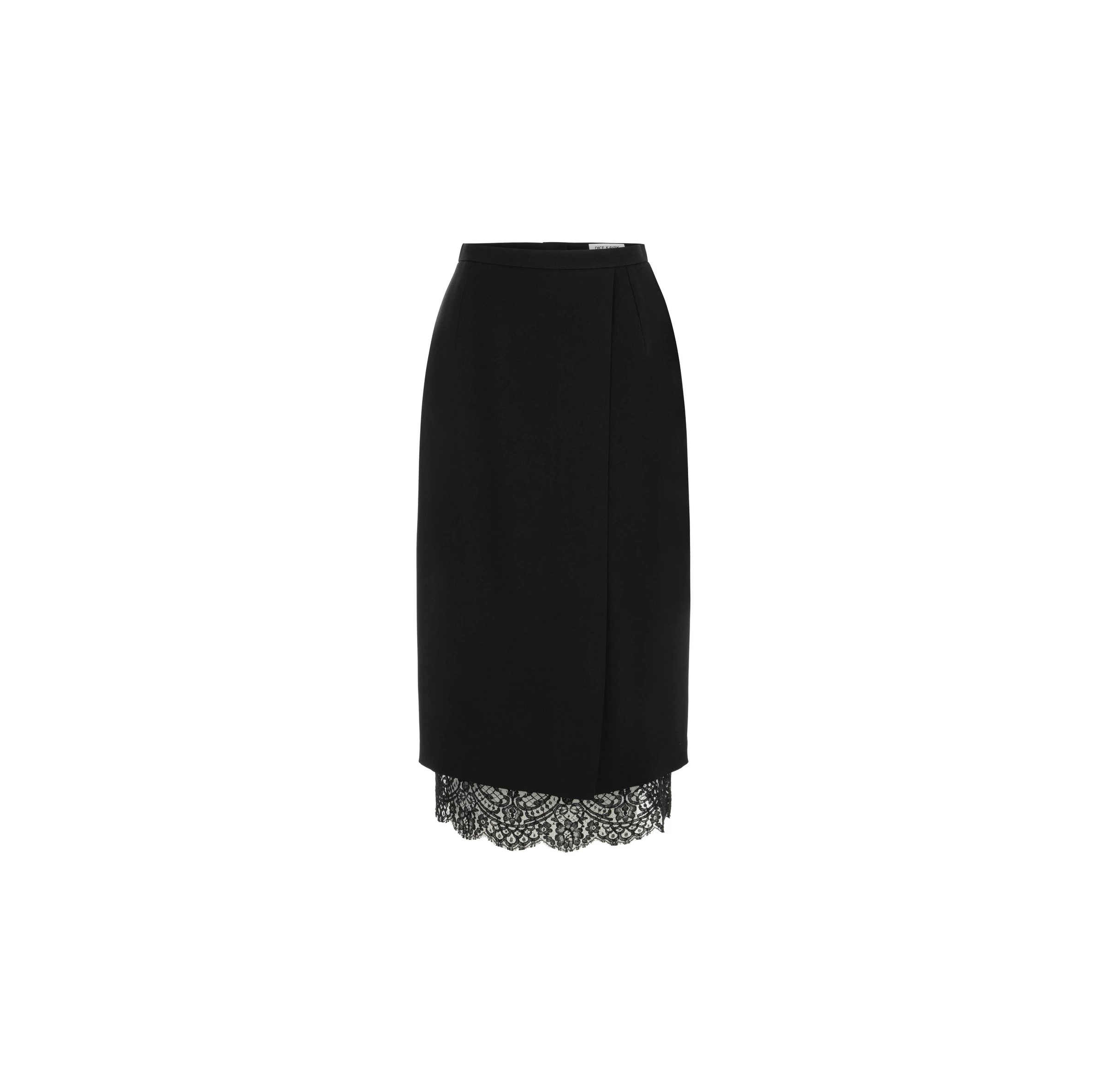 Dice Kayek Black Midi Skirt with Lace Hem Dice Kayek Black Midi Skirt with Lace Hem | Midi Skirts | Luxury Shoes