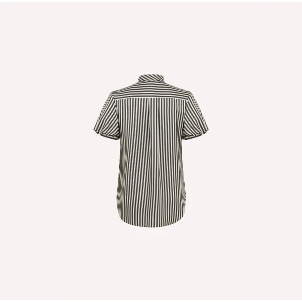 Dice Kayek Brown Striped Silk Shirt | Shirts | Luxury Shoes 