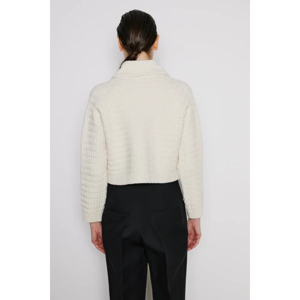 Dice Kayek Buttoned Cardigan in Off White | Cardigan | Luxury Shoes 