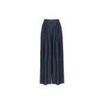 Dice Kayek Chambray Wide Leg Pants in Indigo | Wide leg pants | Luxury Shoes 