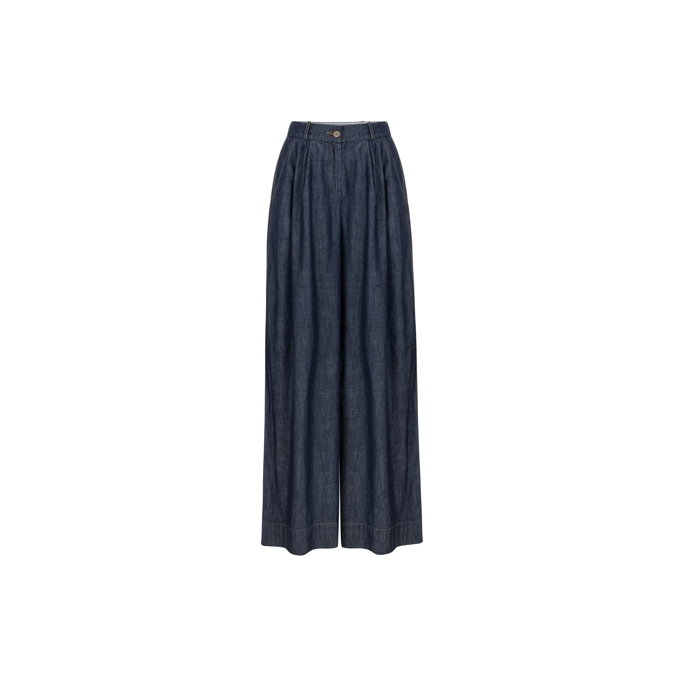 Dice Kayek Chambray Wide Leg Pants in Indigo Dice Kayek Chambray Wide Leg Pants in Indigo | Wide leg pants | Luxury Shoes