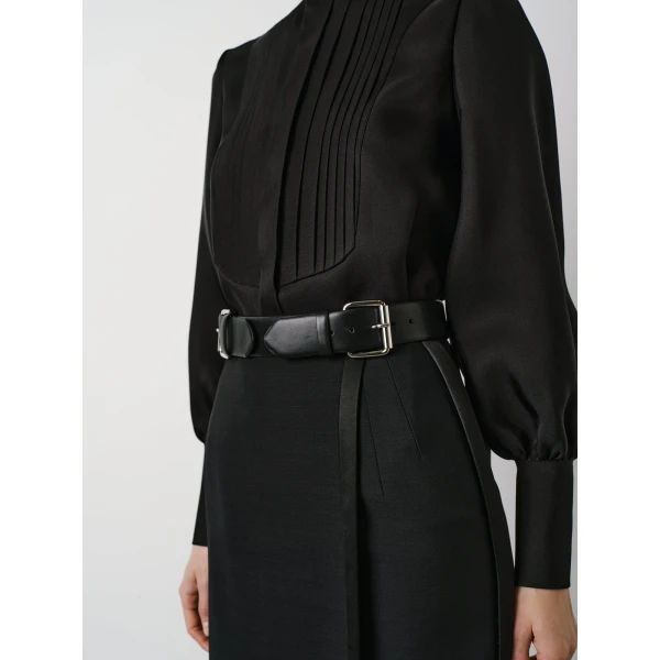 Dice Kayek Classic Tuxedo Shirt in Black | Shirts | Luxury Shoes 