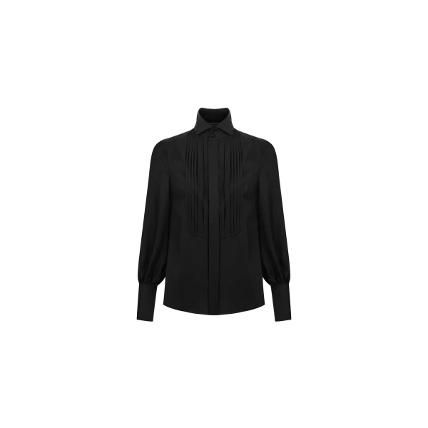 Classic Tuxedo Shirt in Black