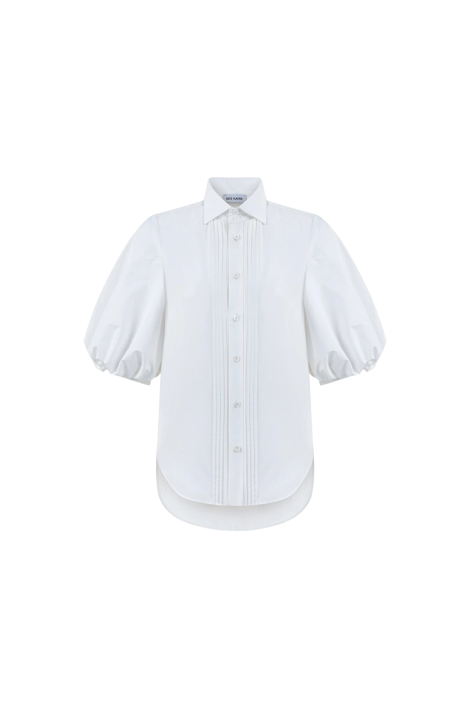 Dice Kayek Cotton Poplin Shirt with Structured High Collar in White Dice Kayek Cotton Poplin Shirt with Structured High Collar in White | Shirts | Luxury Shoes