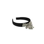 Dice Kayek Crystal Beaded Headband in Black | Hair Accessories | Luxury Shoes 