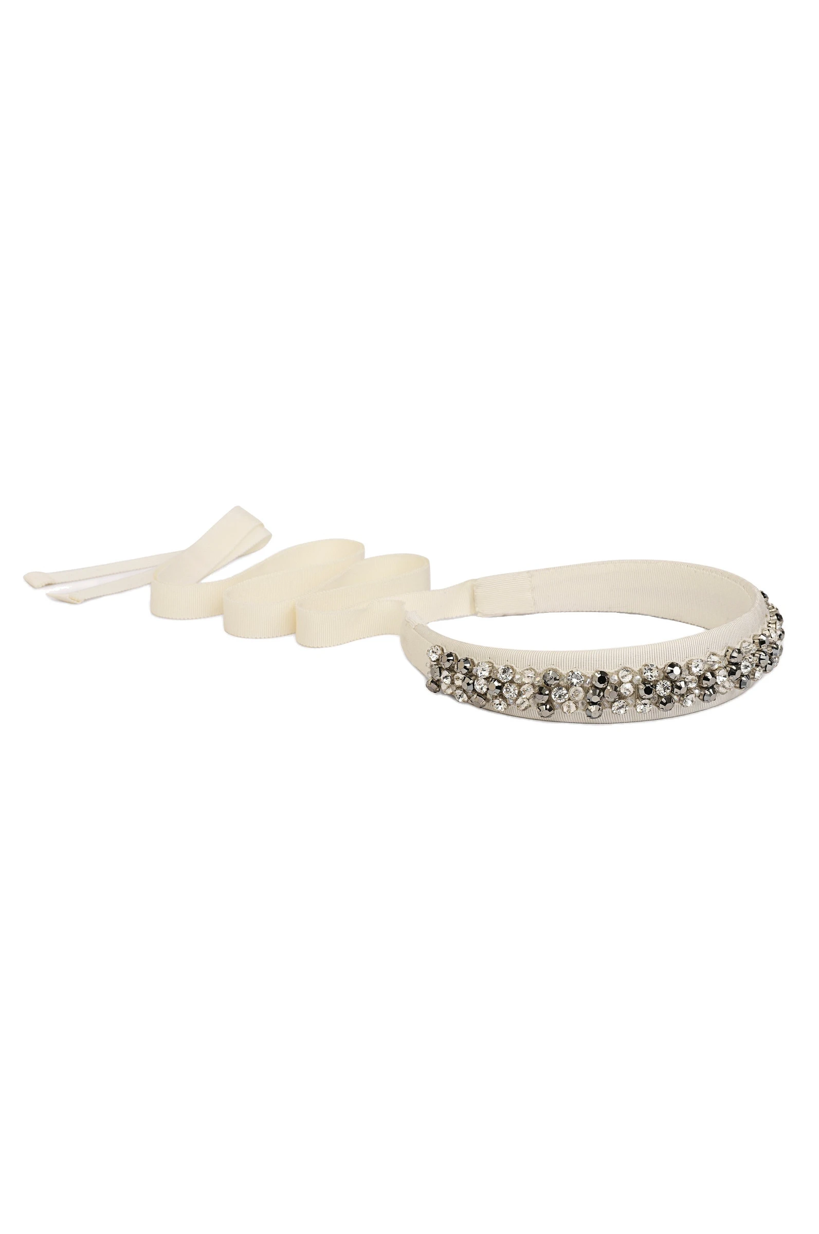 Dice Kayek Crystal Beaded Headband in White Dice Kayek Crystal Beaded Headband in White | Hair Accessories | Luxury Shoes
