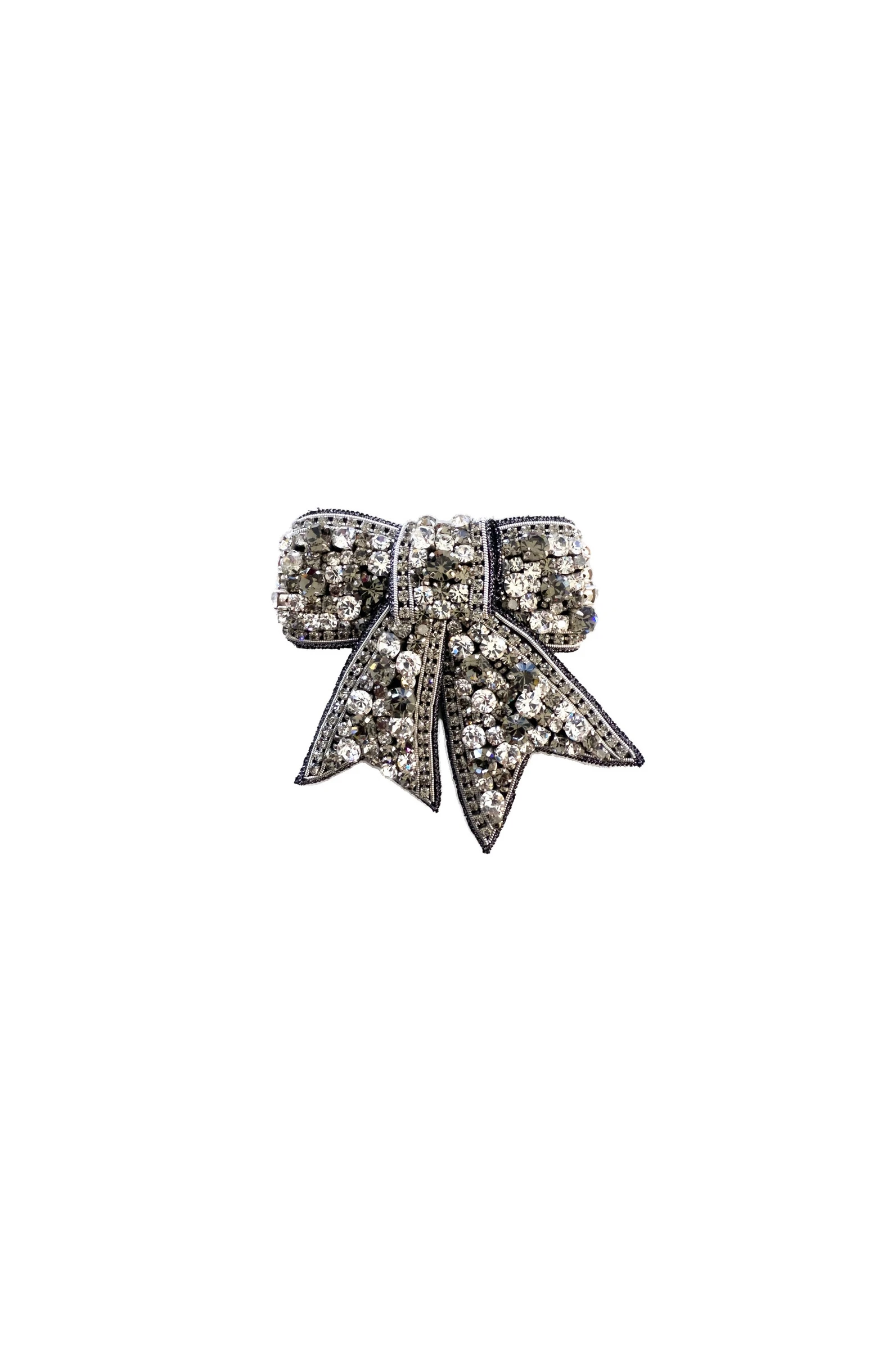 Dice Kayek Crystal-Embellished Bow Brooch BR50031 in White Dice Kayek Crystal-Embellished Bow Brooch BR50031 in White | Brooches & Pins | Luxury Shoes