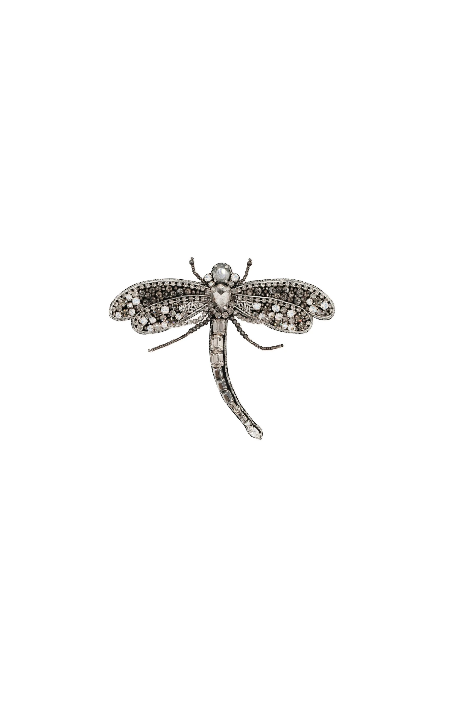 Dice Kayek Crystal-Embellished Dragonfly Brooch in White Dice Kayek Crystal-Embellished Dragonfly Brooch in White | Brooches & Pins | Luxury Shoes