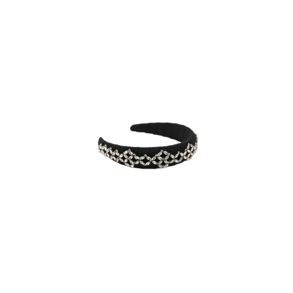 Dice Kayek Crystal-Embellished Headband in Black | Hair Accessories | Luxury Shoes 