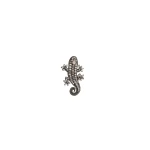 Dice Kayek Crystal-Embellished Lizard Brooch Classic in White | Brooches & Pins | Luxury Shoes 