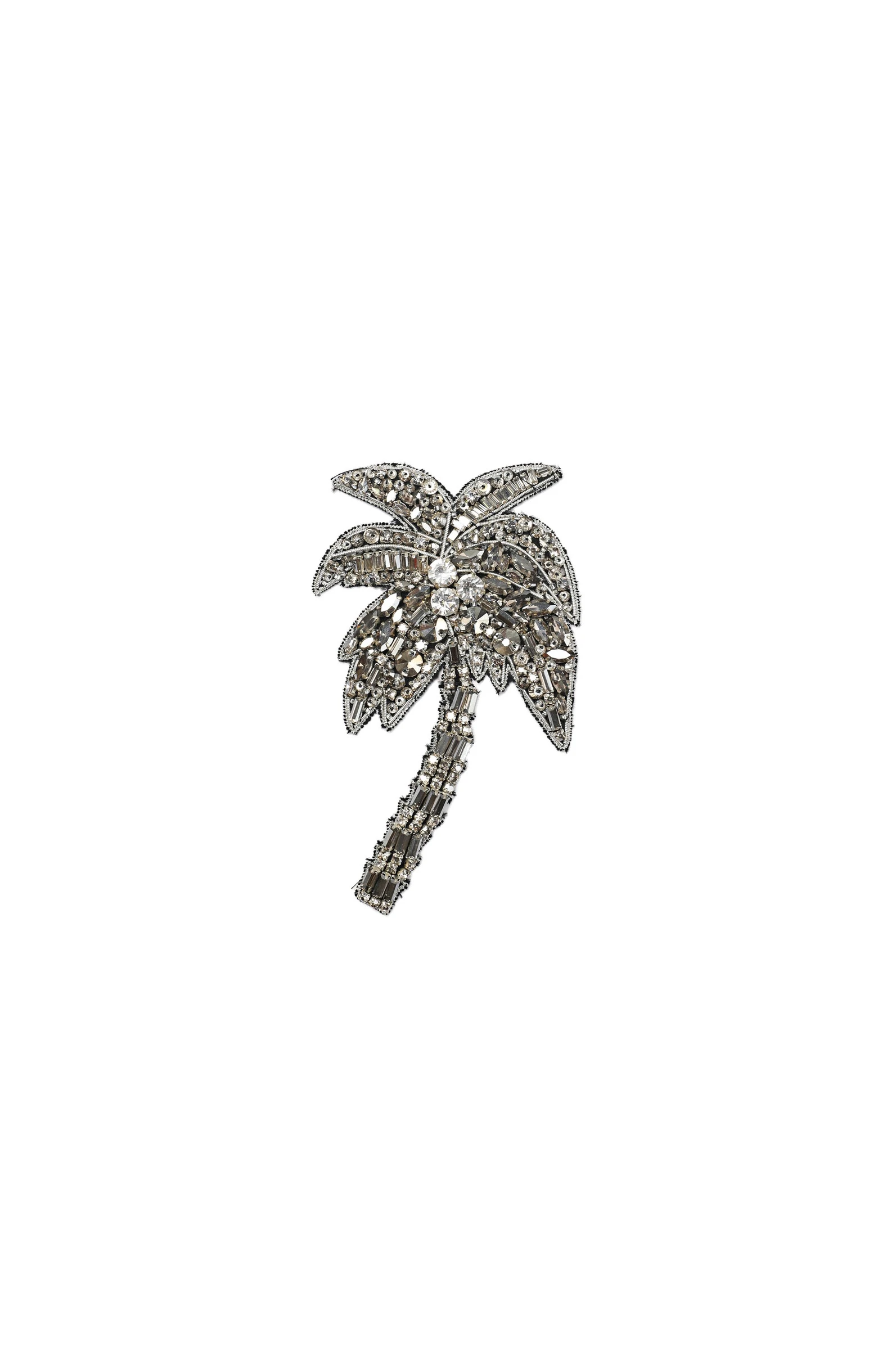 Dice Kayek Crystal-Embellished Palm Tree Brooch in White Dice Kayek Crystal-Embellished Palm Tree Brooch in White | Brooches & Pins | Luxury Shoes