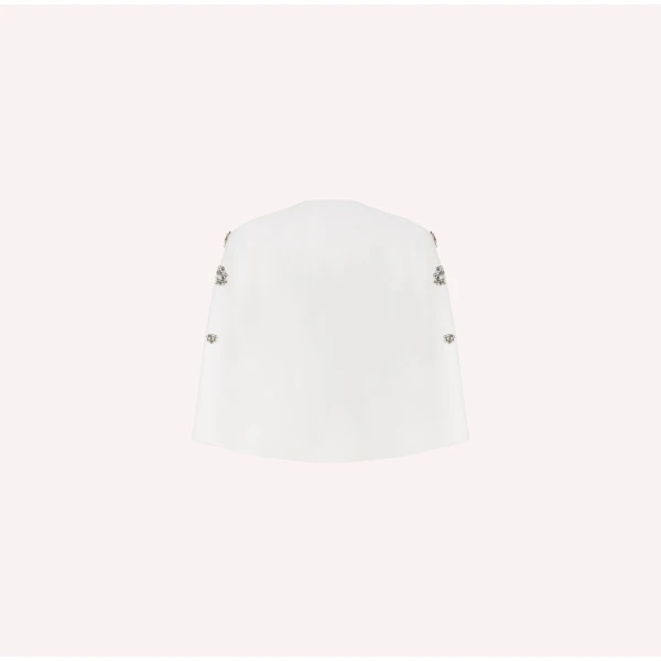 Dice Kayek Crystal-Embellished Structured Cape in Off White | Jackets | Luxury Shoes 