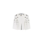 Dice Kayek Crystal-Embellished Structured Cape in Off White | Jackets | Luxury Shoes 