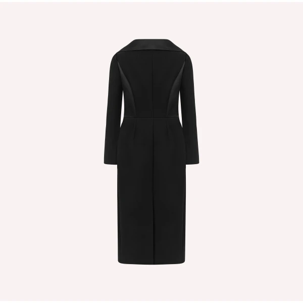 Dice Kayek Double-Breasted Midi Black Dress | Midi Dresses | Luxury Shoes 
