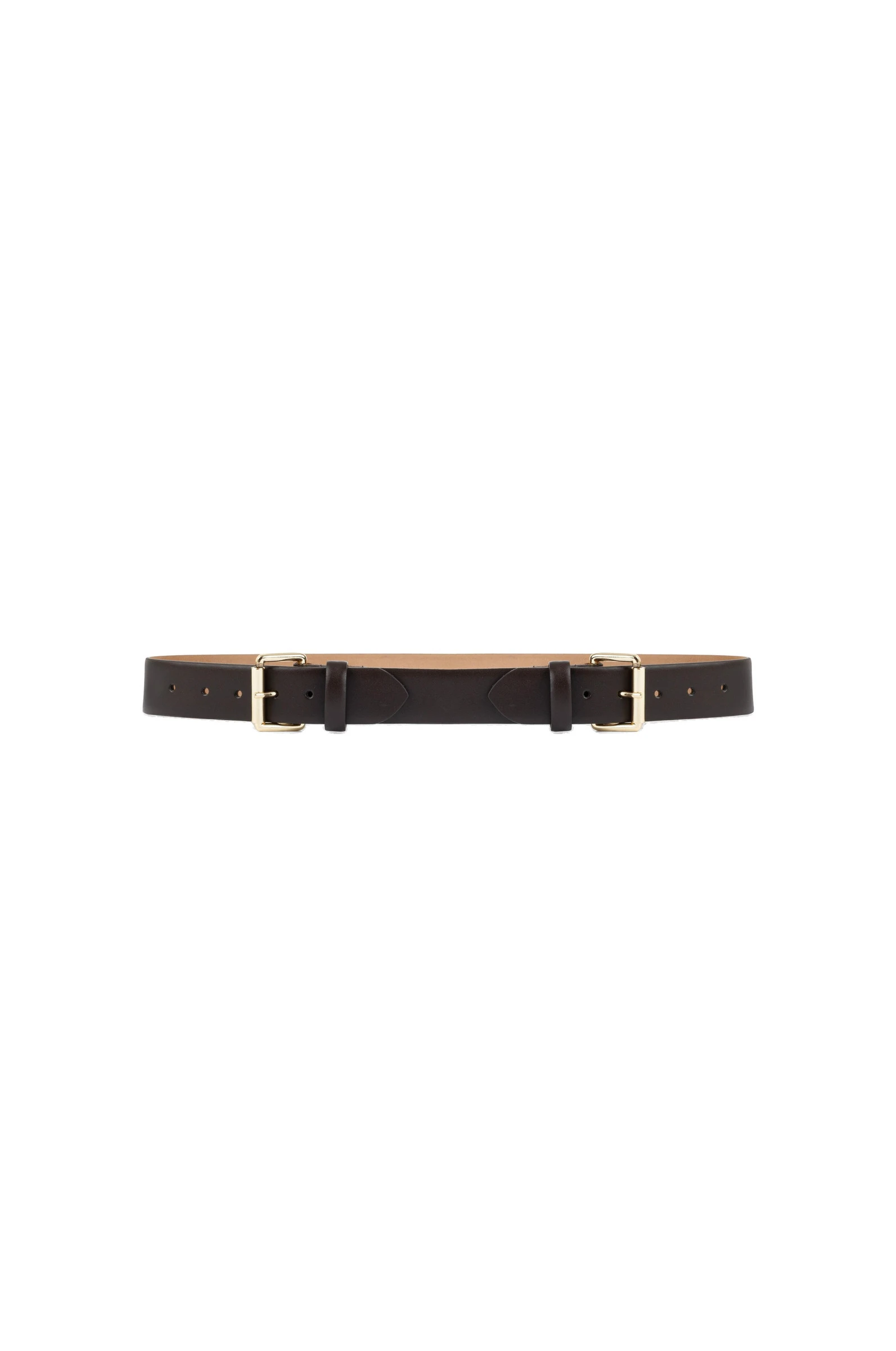 Dice Kayek Double Buckle Belt in Dark Brown Dice Kayek Double Buckle Belt in Dark Brown | Belts | Luxury Shoes