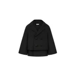 Dice Kayek Double-Layer Cape Jacket with Tailored Vest in Black | Jackets | Luxury Shoes 