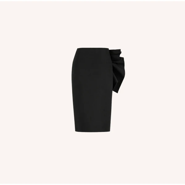 Dice Kayek Draped Sculpted Skirt in Black | Pencil Skirts | Luxury Shoes 