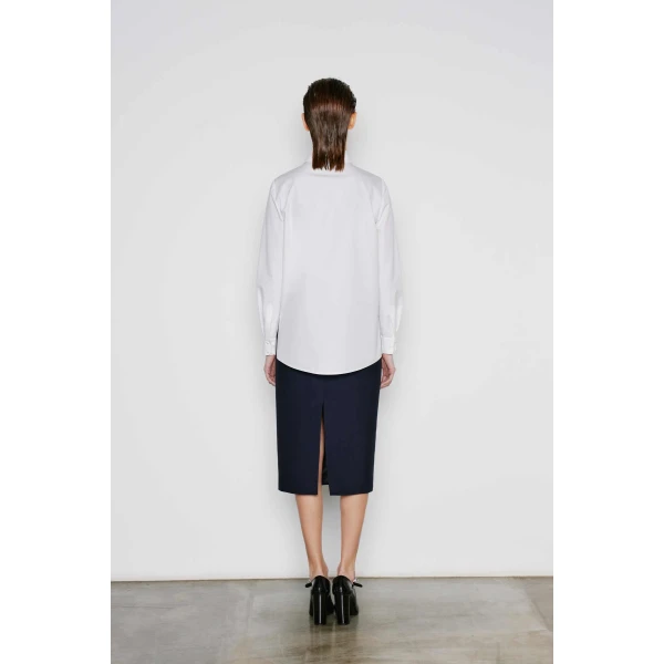 Dice Kayek Embellished Poplin Shirt in White | Shirts | Luxury Shoes 